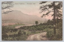 Scenic Highway Trinidad CO Hand Tinted Fred Harvey Postcard