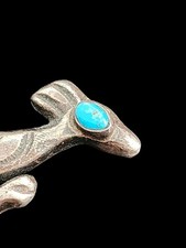 Fred Harvey Era Stampwork Roadrunner Navajo Sterling Turquoise Letter Opener 5