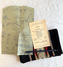Vtg El Grandee Fred Harvey Chimayo wool woven clutch & accessories