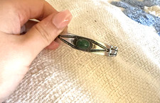 Fred Harvey Era Old Pawn Navajo Sterling Silver Turquoise Bracelet - Additional view 4