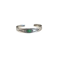 Fred Harvey Era Old Pawn Navajo Sterling Silver Turquoise Bracelet