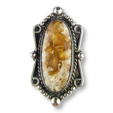 Vintage Fred Harvey Era Yellow Butterscotch Agate Bracelet Matching Ring SZ 6.5 - Additional view 5