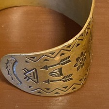 Vintage Native American Copper Fred Harvey Style THUNDERBIRD ARROW Cuff Bracelet - Additional view 5