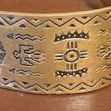 Vintage Native American Copper Fred Harvey Style THUNDERBIRD ARROW Cuff Bracelet - Additional view 6