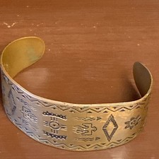 Vintage Native American Copper Fred Harvey Style THUNDERBIRD ARROW Cuff Bracelet - Additional view 9