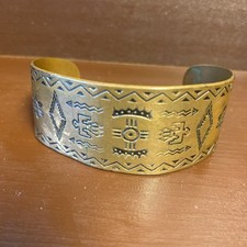 Vintage Native American Copper Fred Harvey Style THUNDERBIRD ARROW Cuff Bracelet