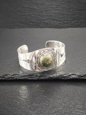 Native American Fred Harvey Era Cerillos Sterling Silver Cuff Bracelet - Additional view 1