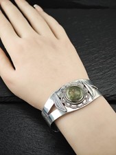Native American Fred Harvey Era Cerillos Sterling Silver Cuff Bracelet - Additional view 2