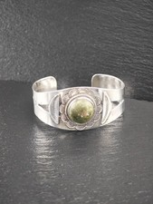 Native American Fred Harvey Era Cerillos Sterling Silver Cuff Bracelet - Additional view 7