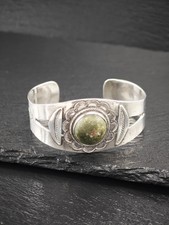 Native American Fred Harvey Era Cerillos Sterling Silver Cuff Bracelet - Additional view 8
