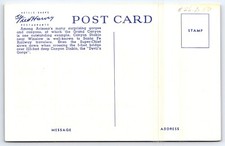Fred Harvey Santa Fe Streamliner Crossing Canyon Diablo Winslow AZ Postcard N-1  - Additional view 1