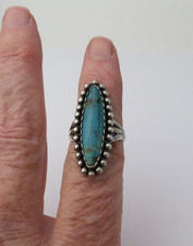 Fred Harvey Maisel VTG Native American sterling silver ring turquoise size  8.5 - Additional view 6
