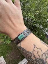 NATIVE AMERICAN NAVAJO TURQUOISE & STERLING FRED HARVEY ERA CUFF - Additional view 2