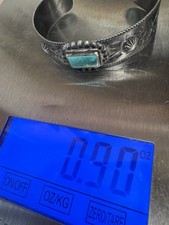 NATIVE AMERICAN NAVAJO TURQUOISE & STERLING FRED HARVEY ERA CUFF - Additional view 8