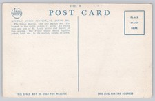Vintage Midway Union Station Railroad Depot St. Louis MO Fred Harvey Postcard - Additional view 1