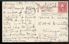 1918 Topeka Kansas State Capitol Historic Vintage Fred Harvey Postcard D387 - Additional view 1