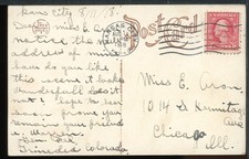1918 Topeka Kansas Central Park Entrance Vintage Fred Harvey Postcard D389 - Additional view 1