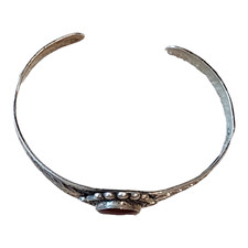 Vintage Fred Harvey Era Bell Trading Post Carnelian Sterling Silver Bracelet - Additional view 8