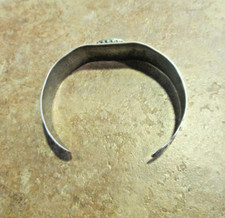 REAL OLD Fred Harvey Era Navajo Sterling Silver Turquoise SHIELD Design Bracelet - Additional view 10