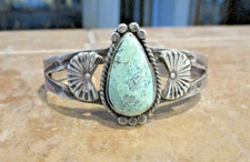 GEM OLD Fred Harvey Era Navajo Sterling Silver Turquoise