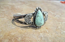 GEM OLD Fred Harvey Era Navajo Sterling Silver Turquoise