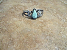 GEM OLD Fred Harvey Era Navajo Sterling Silver Turquoise