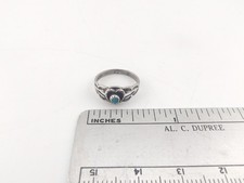 Vtg Bell Trading Post Fred Harvey Era Sterling Silver Turquoise Baby Child Ring - Additional view 11
