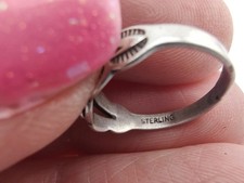 Vtg Bell Trading Post Fred Harvey Era Sterling Silver Turquoise Baby Child Ring - Additional view 7