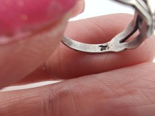 Vtg Bell Trading Post Fred Harvey Era Sterling Silver Turquoise Baby Child Ring - Additional view 8