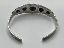 Vintage Signed Bobby Silver Fred Harvey Era Cuff Bracelet Concho Stamped - Additional view 3