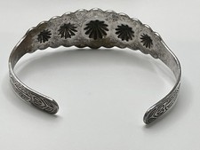 Vintage Signed Bobby Silver Fred Harvey Era Cuff Bracelet Concho Stamped #2 - Additional view 9