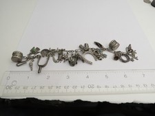 Sterling silver VTG 50s era charm Fred Harvey old west horseshoe totem cowboy - Additional view 2