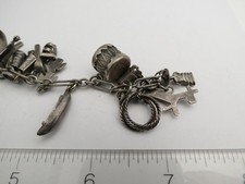Sterling silver VTG 50s era charm Fred Harvey old west horseshoe totem cowboy - Additional view 11