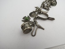 Sterling silver VTG 50s era charm Fred Harvey old west horseshoe totem cowboy - Additional view 3