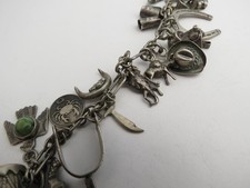Sterling silver VTG 50s era charm Fred Harvey old west horseshoe totem cowboy - Additional view 4