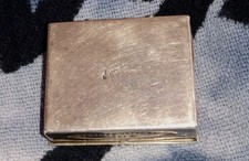 Vintage Fred Harvey Era Navajo Sterling Turquoise Stamped Pill Box Hinged - Additional view 6