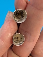 Vintage Native American Sterling & Turquoise Earrings Fred Harvey Era Screw Back - Additional view 3