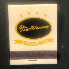 Fred Harvey's Hotels Restaurants Vintage Full Matchbook c1960's-73 VGC