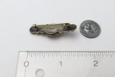 VTG Native American sterling silver Fred Harvey small green turquoise brooch - Additional view 2