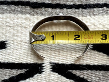 RARE vtg FRED HARVEY ERA BOWTIE CUFF bracelet sterling SILVER ARROW SHOP 6.5