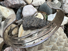 OLD PAWN FRED HARVEY ERA THUNDERBIRD CUFF sterling silver 6 1/4