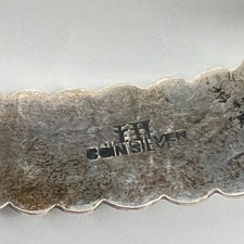 Vintage Navajo Fred Harvey Era Coin Silver Turquoise Cuff Bracelet IH Mark 16g - Additional view 5