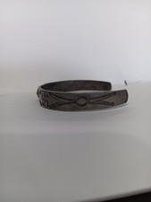 1920s Fred Harvey Era Navajo Sterling Silver  Bracelet with Turquoise & Swastika - Additional view 3