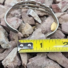 Vintage Fred Harvey Navajo Coin Silver Turquoise Dog or Horse Bracelet - Additional view 7