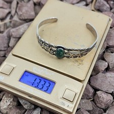 Vintage Fred Harvey Navajo Coin Silver Turquoise Dog or Horse Bracelet - Additional view 10