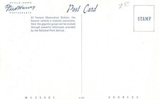 Postcard AZ Grand Canyon Arizona Yavapai Point Fred Harvey Vintage PC J9399 - Additional view 1