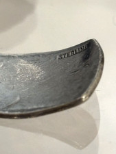 Vintage Fred Harvey Era Navajo Sterling Stamped Double Row Ball Cuff Bracelet - Additional view 2