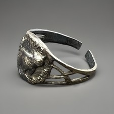 Vintage Fred Harvey Era Yellowstone Souvenir Ring Sterling Silver Bison - Additional view 7