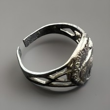 Vintage Fred Harvey Era Yellowstone Souvenir Ring Sterling Silver Bison - Additional view 8