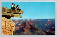 GRAND CANYON NATIONAL PARK ARIZONA NEAR HOPI POINT Fred Harvey Vtg Postcard